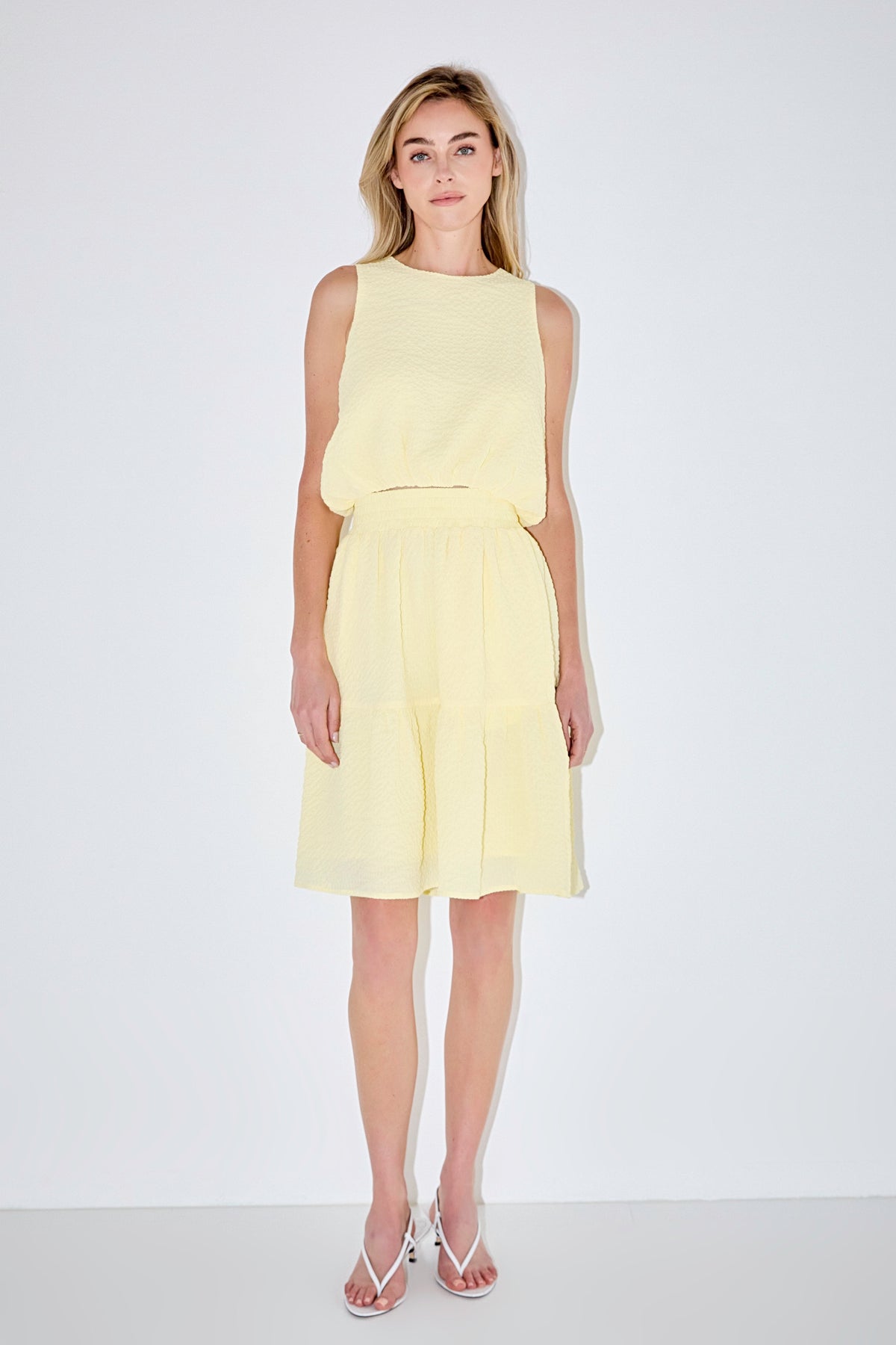 MARSY - Voluminous Cropped Tank Top - TOPS available at Objectrare