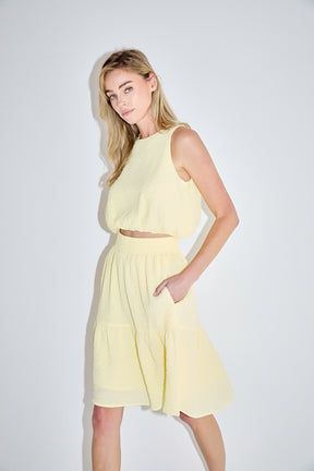 MARSY - Tiered Midi Skirt - SKIRTS available at Objectrare