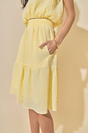 MARSY - Tiered Midi Skirt - SKIRTS available at Objectrare