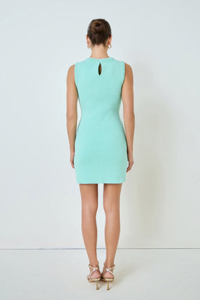 MARSY - Braided Knit Sleeveless Dress - DRESSES available at Objectrare