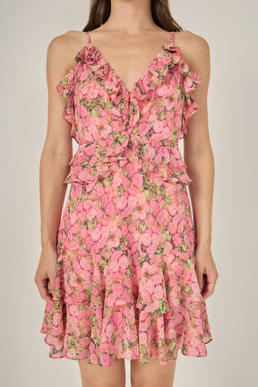 Floral Pink Mini Dress