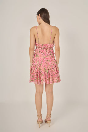 Floral Pink Mini Dress