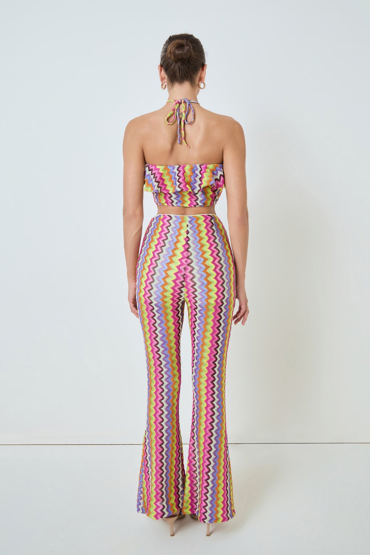 Knit Multi Color Halter Top