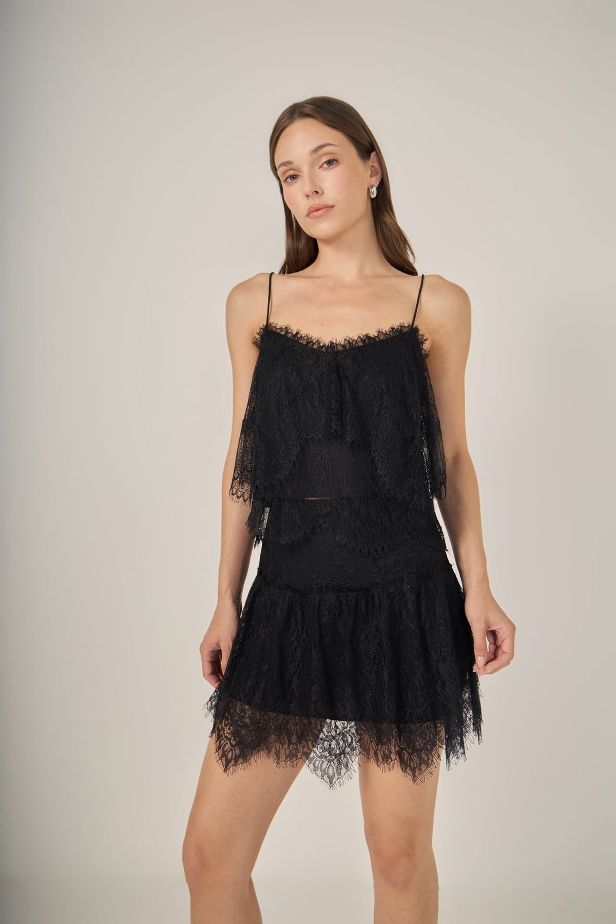 Lace Cami with Ruffle