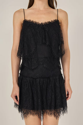Lace Cami with Ruffle