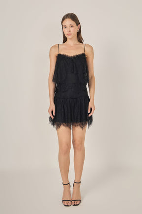 Lace Cami with Ruffle
