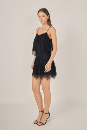 Lace Cami with Ruffle