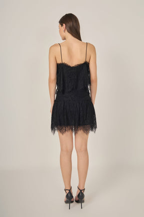 Lace Cami with Ruffle