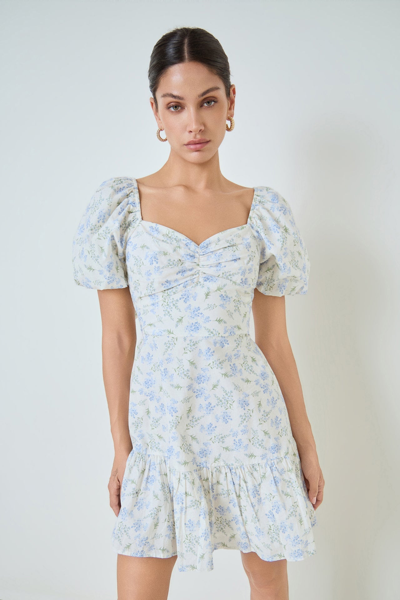 MARSY - Floral Print Mini Dress - DRESSES available at Objectrare