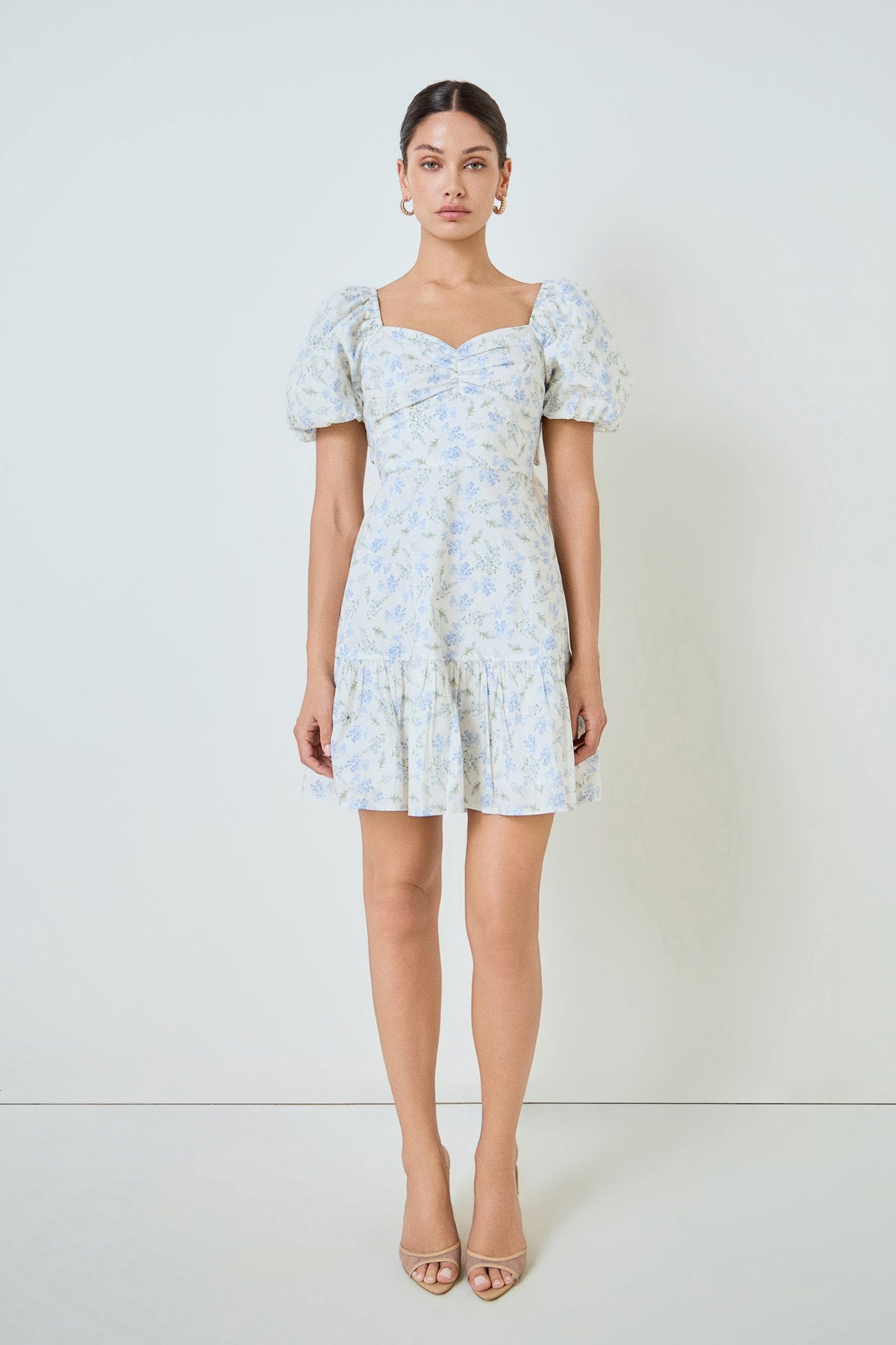 MARSY - Floral Print Mini Dress - DRESSES available at Objectrare