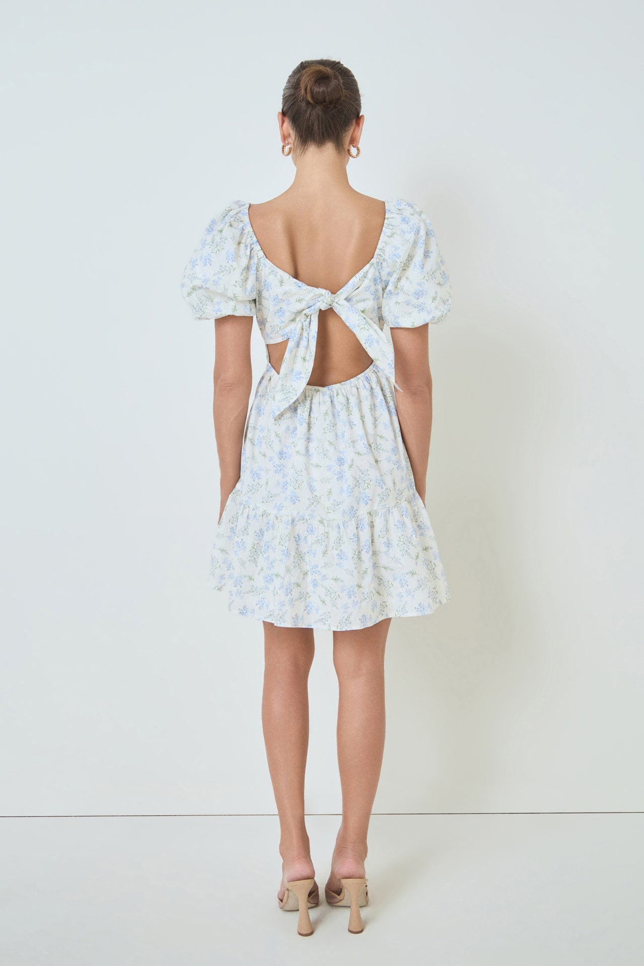 MARSY - Floral Print Mini Dress - DRESSES available at Objectrare