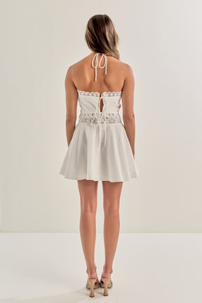 Lace Trim Halter Top