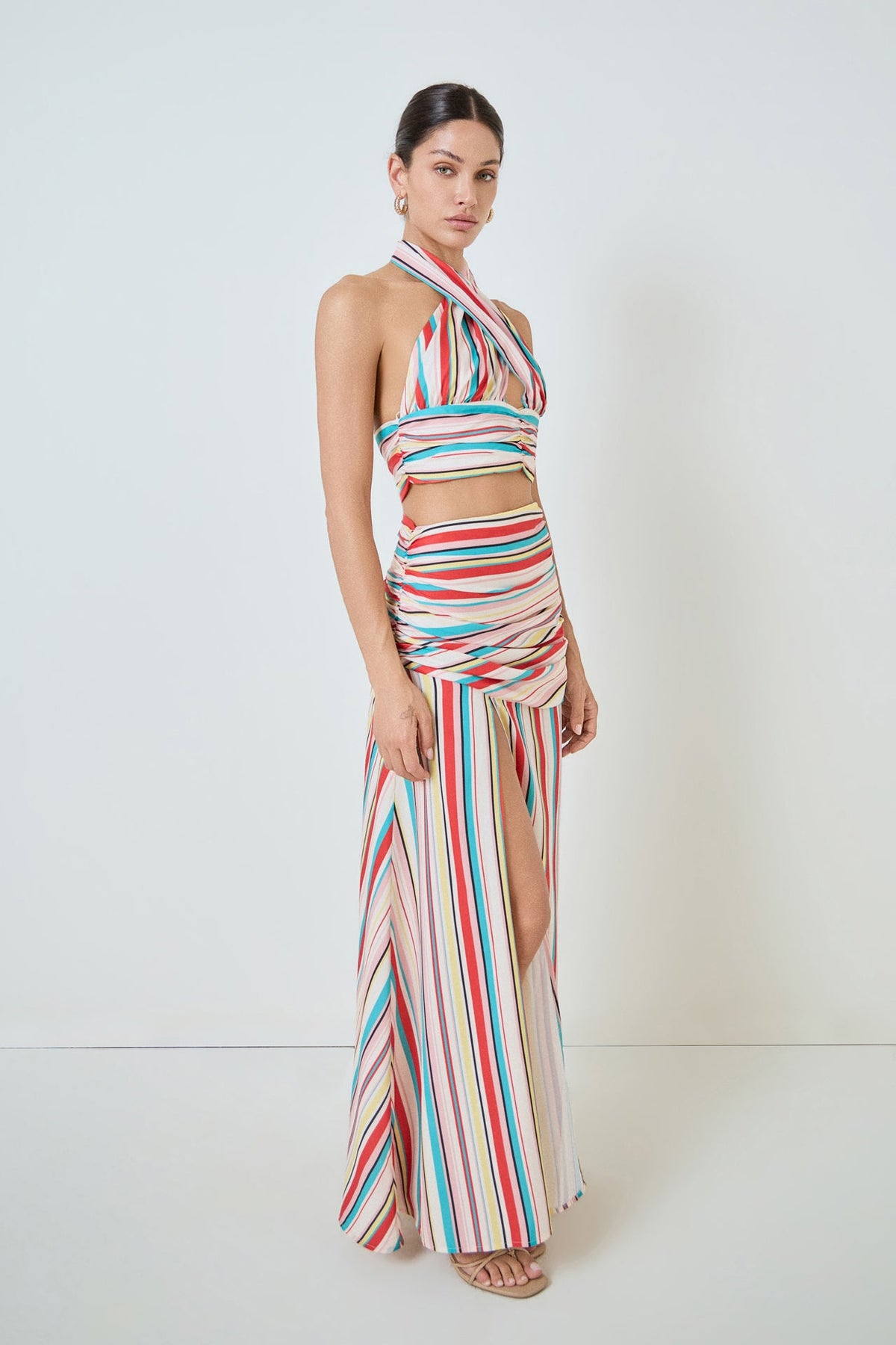Ruched Maxi Skirt