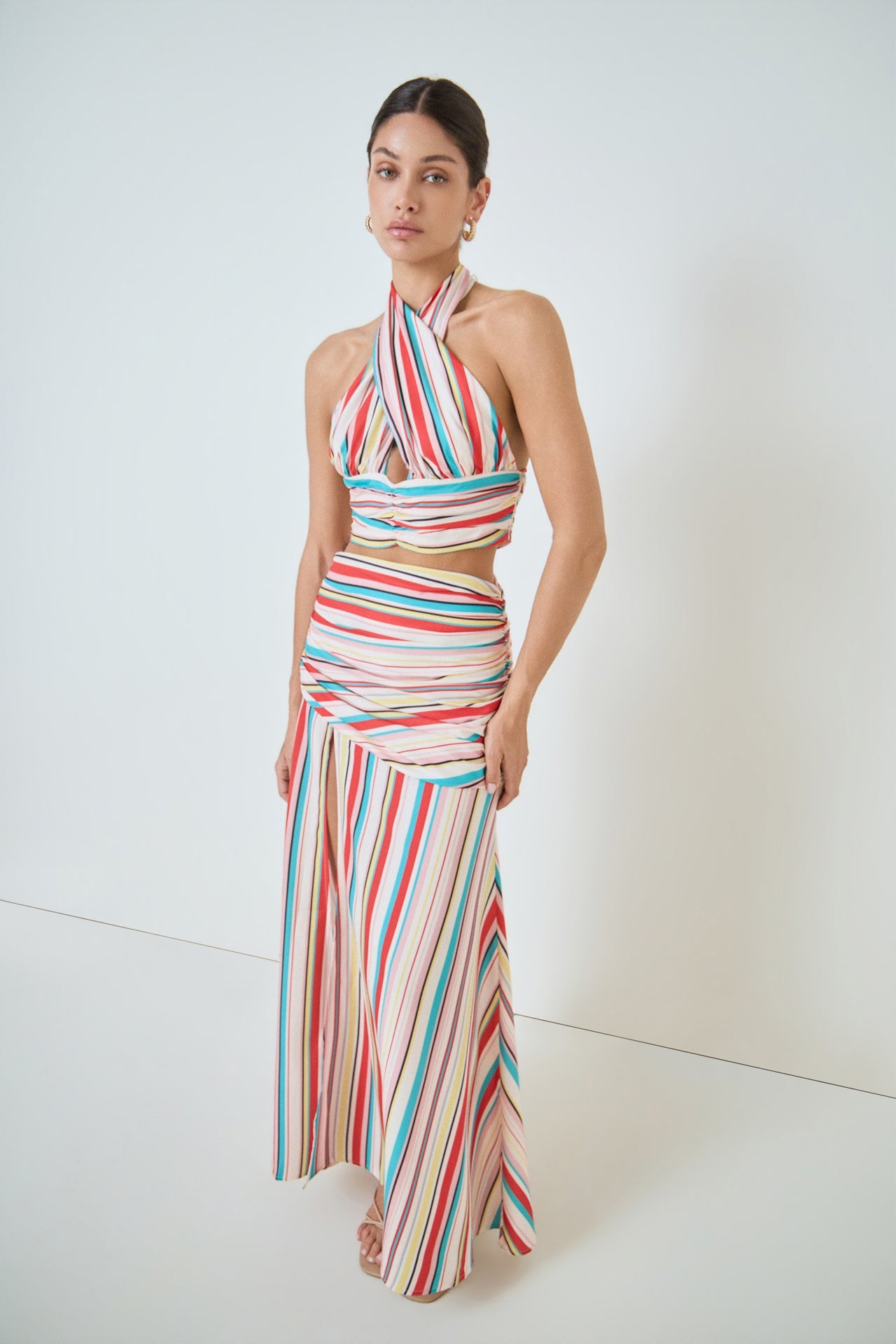 Ruched Maxi Skirt