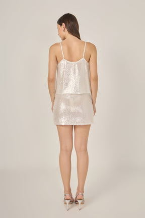 Sequin Embellished Mini Skirt
