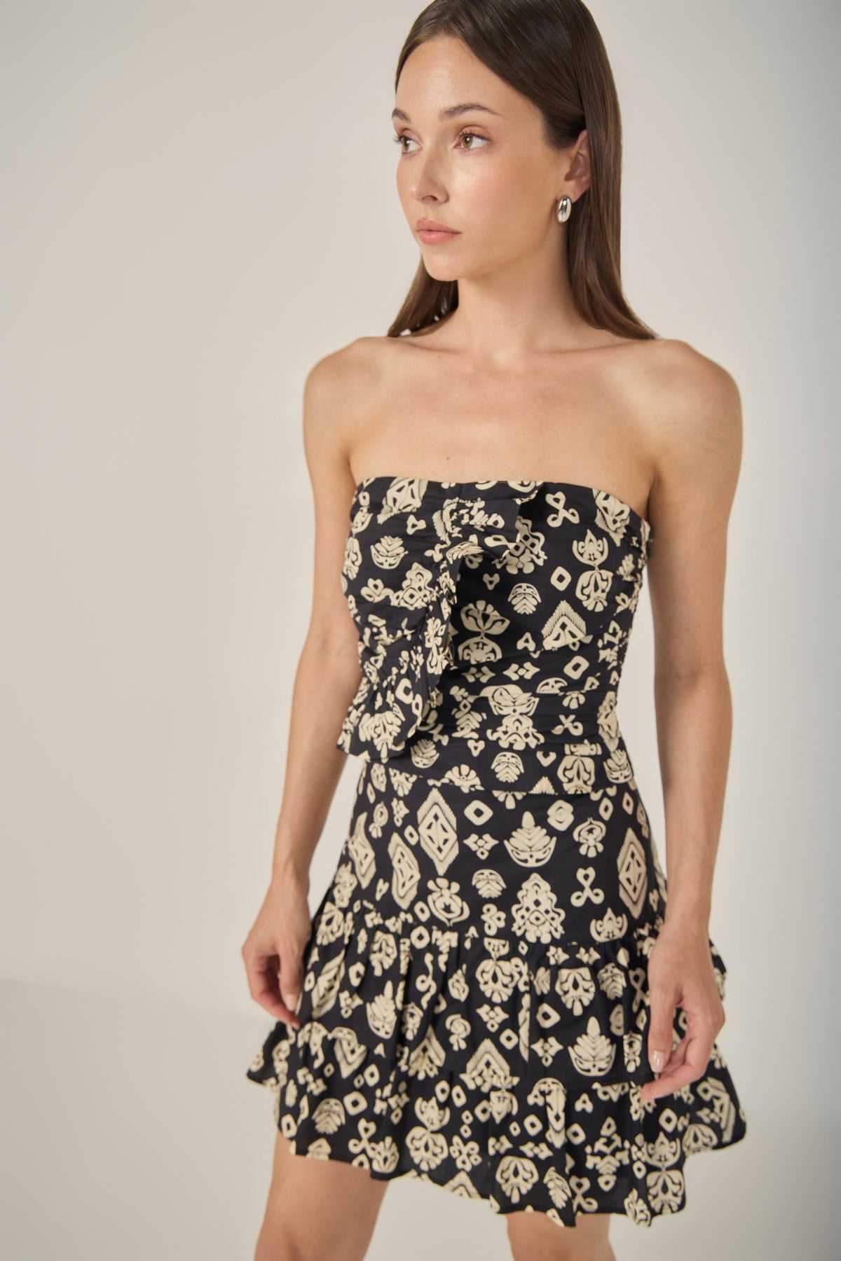 Strapless Ruffle Top