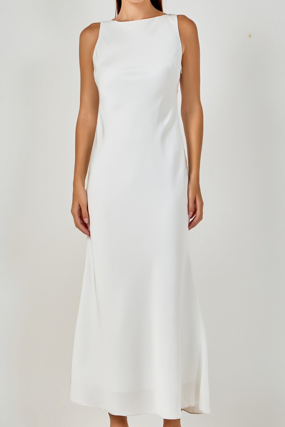 Satin And Tulle Evening Dress