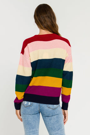 ENGLISH FACTORY - English Factory - Multi-Colored Stripe Sweater - SWEATERS & KNITS available at Objectrare