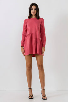 ENGLISH FACTORY - Knit Unbalanced Seam Dress - DRESSES available at Objectrare