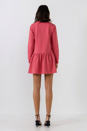 ENGLISH FACTORY - Knit Unbalanced Seam Dress - DRESSES available at Objectrare