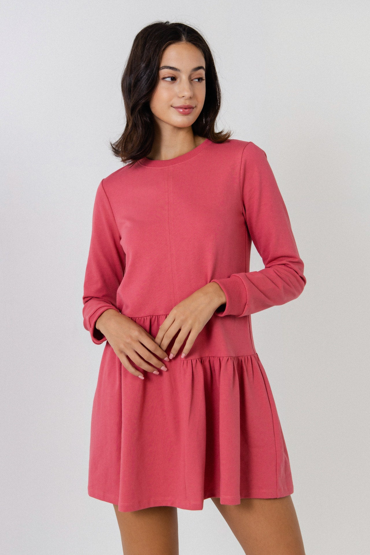 ENGLISH FACTORY - Knit Unbalanced Seam Dress - DRESSES available at Objectrare
