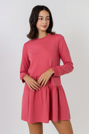 ENGLISH FACTORY - Knit Unbalanced Seam Dress - DRESSES available at Objectrare