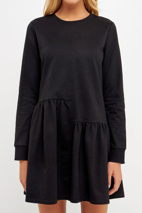 ENGLISH FACTORY - Knit Unbalanced Seam Dress - DRESSES available at Objectrare