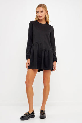 ENGLISH FACTORY - Knit Unbalanced Seam Dress - DRESSES available at Objectrare
