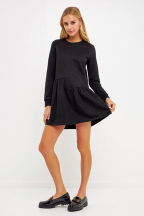 ENGLISH FACTORY - Knit Unbalanced Seam Dress - DRESSES available at Objectrare