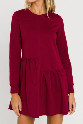 ENGLISH FACTORY - Knit Unbalanced Seam Dress - DRESSES available at Objectrare