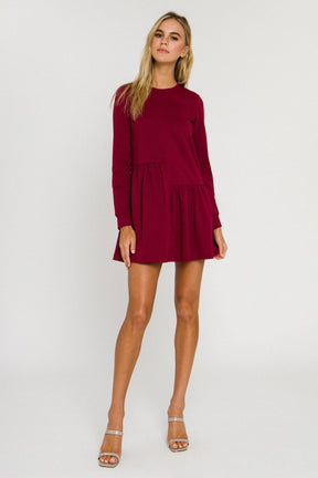 ENGLISH FACTORY - Knit Unbalanced Seam Dress - DRESSES available at Objectrare