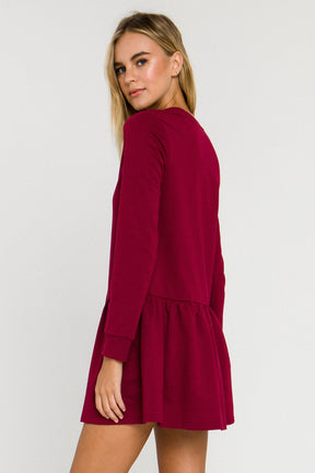 ENGLISH FACTORY - Knit Unbalanced Seam Dress - DRESSES available at Objectrare