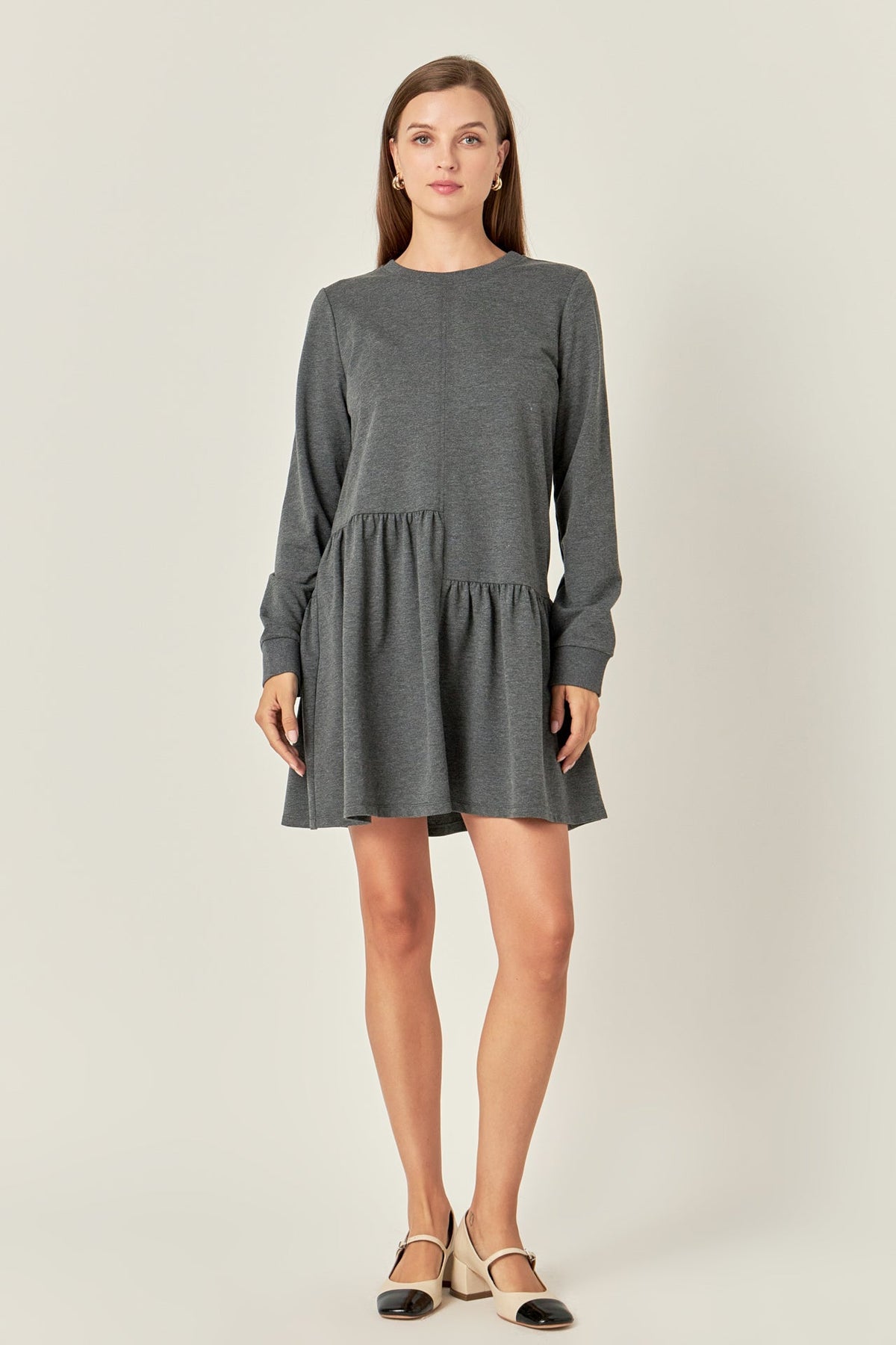 ENGLISH FACTORY - Knit Unbalanced Seam Dress - DRESSES available at Objectrare