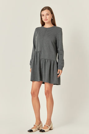 Knit Unbalanced Seam Dress