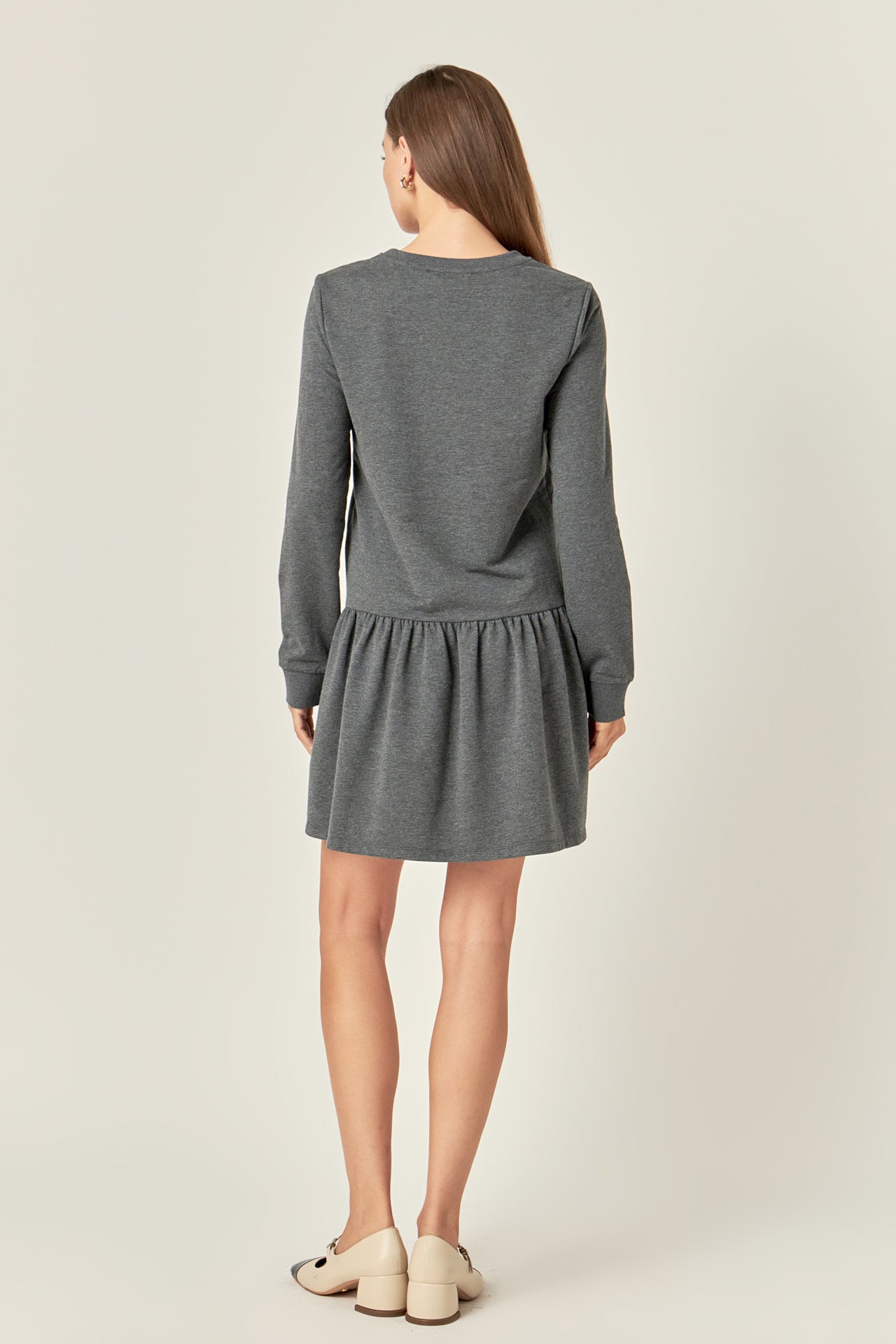Knit Unbalanced Seam Dress