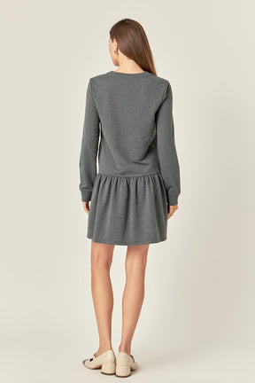 ENGLISH FACTORY - Knit Unbalanced Seam Dress - DRESSES available at Objectrare