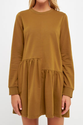 ENGLISH FACTORY - Knit Unbalanced Seam Dress - DRESSES available at Objectrare