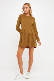 ENGLISH FACTORY - Knit Unbalanced Seam Dress - DRESSES available at Objectrare