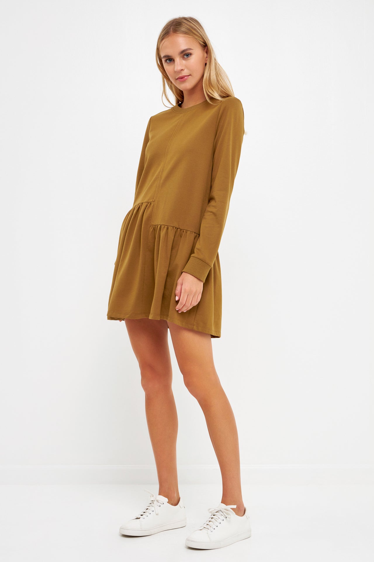 ENGLISH FACTORY - Knit Unbalanced Seam Dress - DRESSES available at Objectrare