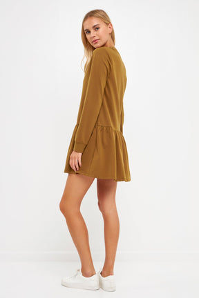 ENGLISH FACTORY - Knit Unbalanced Seam Dress - DRESSES available at Objectrare