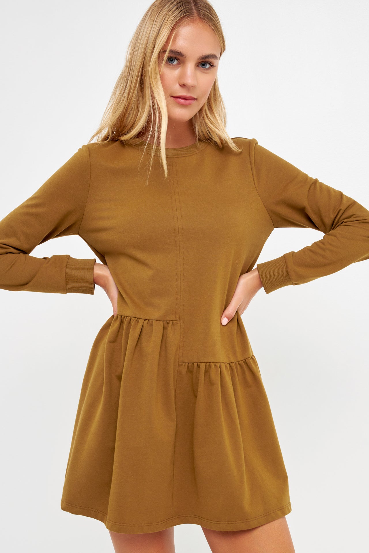 ENGLISH FACTORY - Knit Unbalanced Seam Dress - DRESSES available at Objectrare