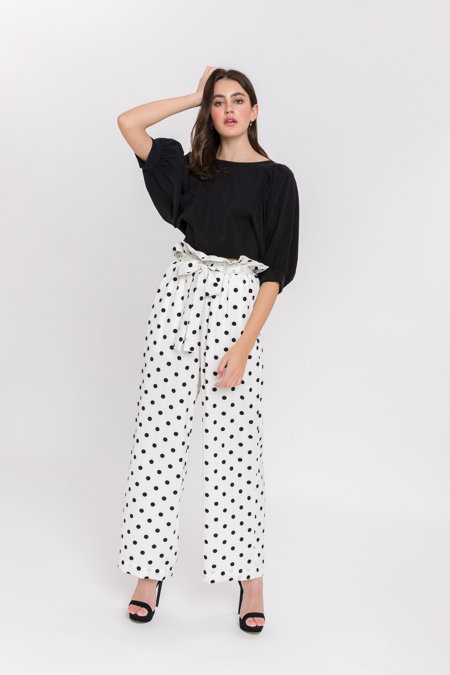 ENGLISH FACTORY - English Factory - Polka Dot Wide Pants - PANTS available at Objectrare