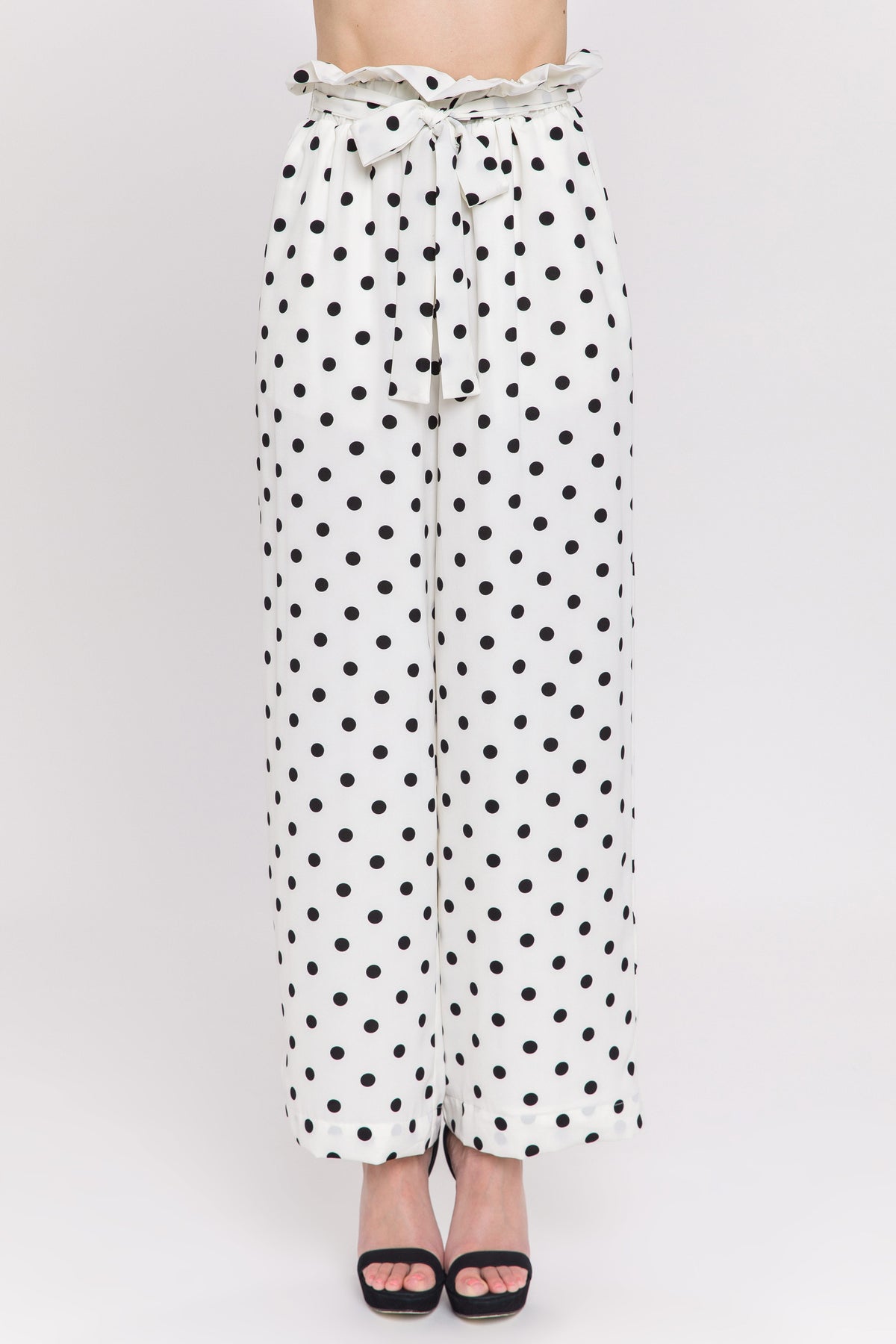 ENGLISH FACTORY - Polka Dot Wide Pants - PANTS available at Objectrare