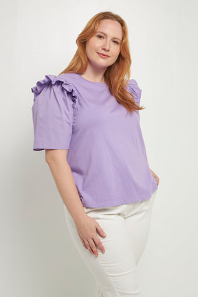 ENGLISH FACTORY - Poplin Combo Sleeve T-Shirt - TOPS available at Objectrare