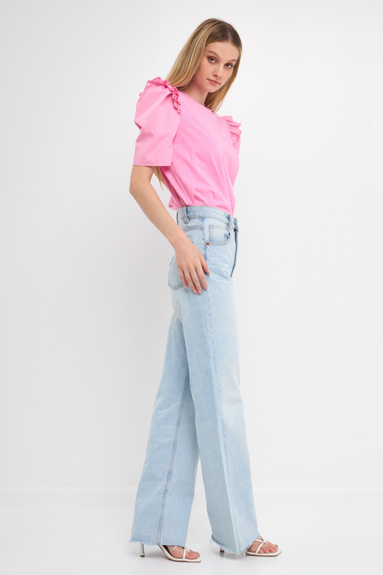 Mini Ruffle Puff Sleeve T-Shirt