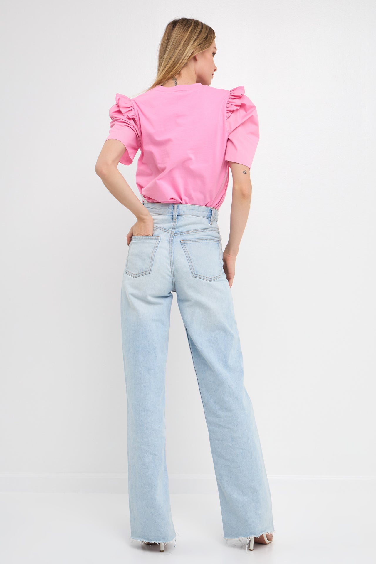 Mini Ruffle Puff Sleeve T-Shirt