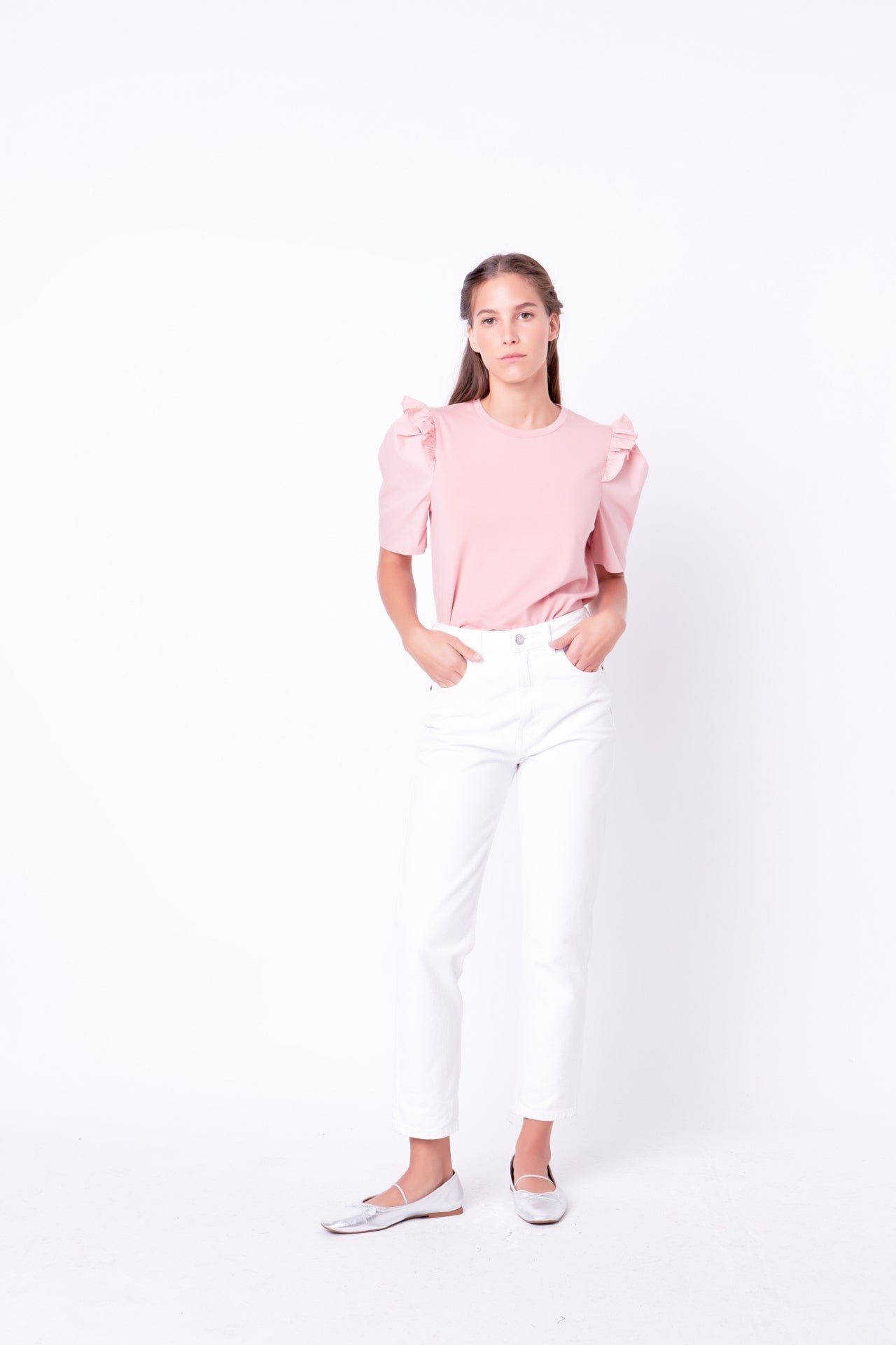 Mini Ruffle Puff Sleeve T-Shirt