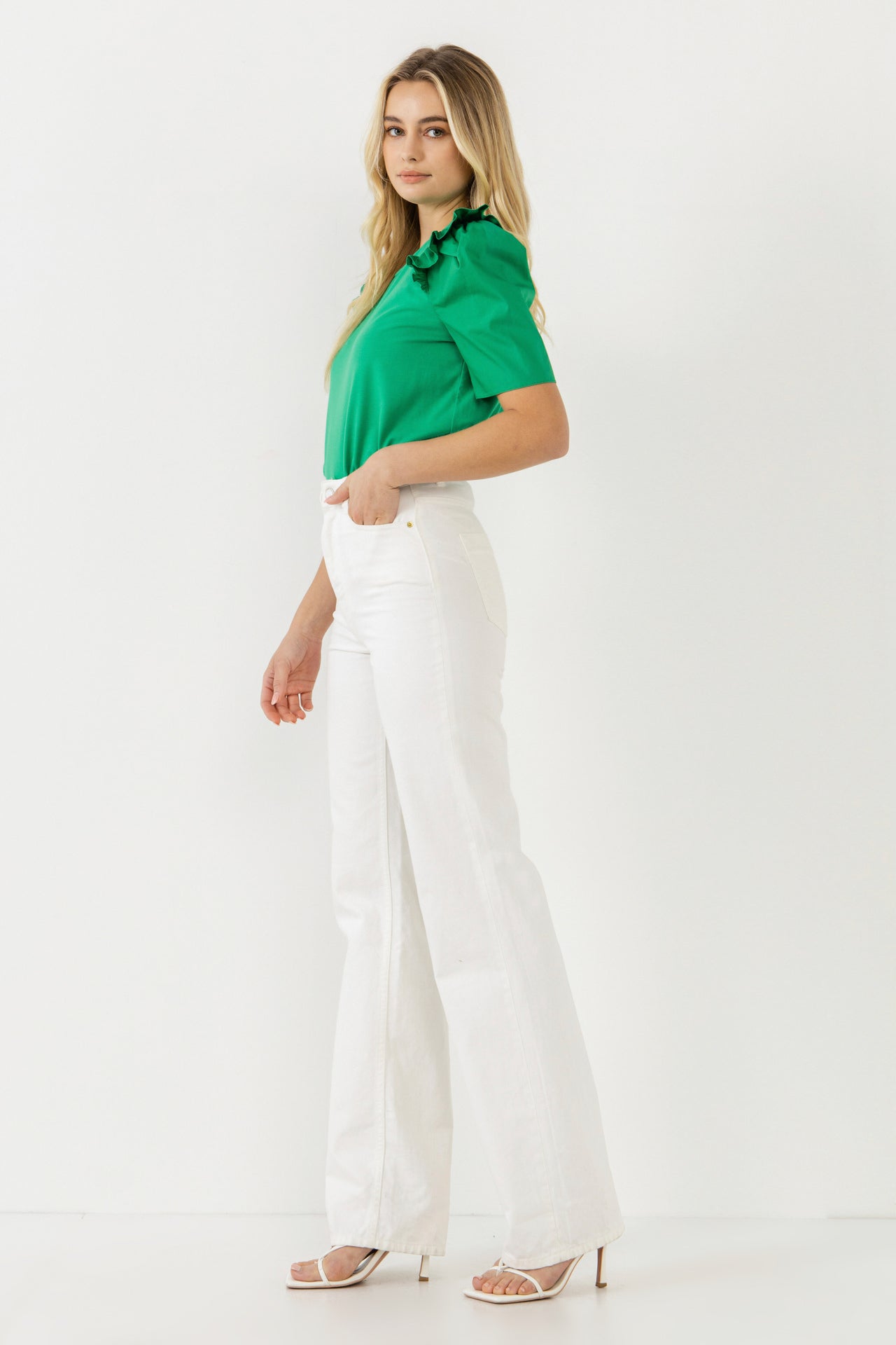 Mini Ruffle Puff Sleeve T-Shirt