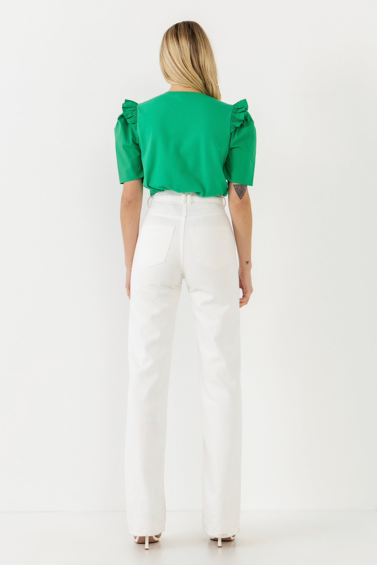 Mini Ruffle Puff Sleeve T-Shirt