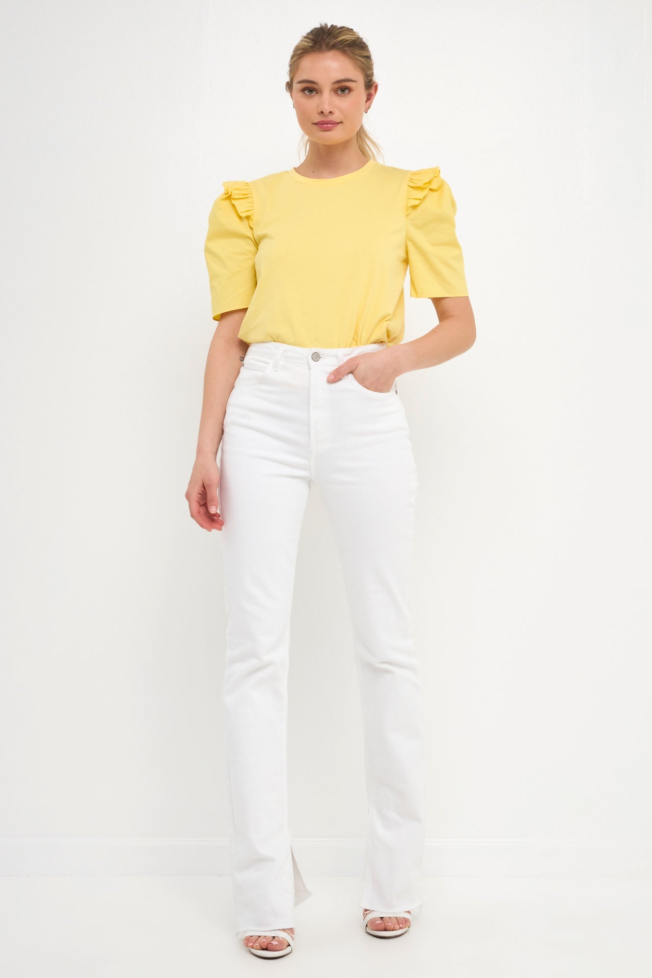 Mini Ruffle Puff Sleeve T-Shirt